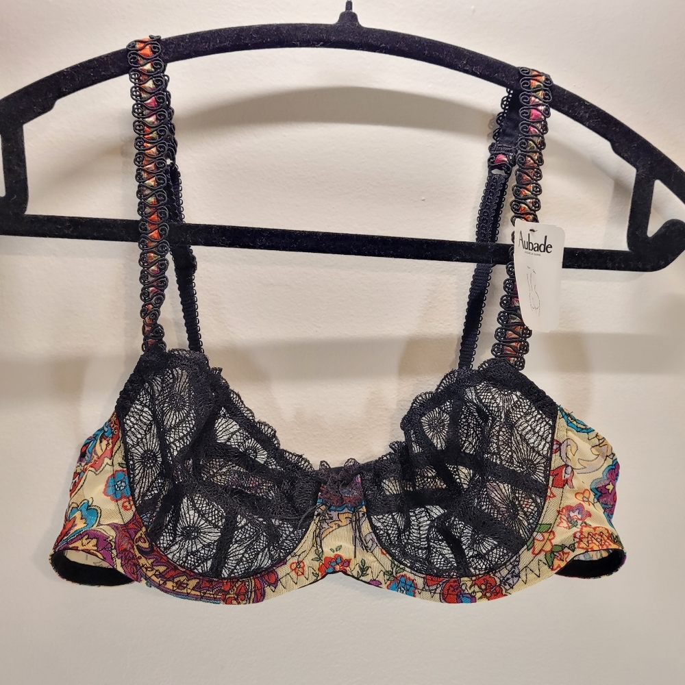 Aubade Paris NWT Esmera floral sheer lace 3214 - 34a